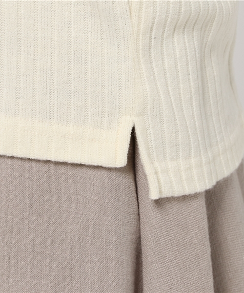 Re:EDIT（リエディ）の「[リエディ]リブニットソートップス[リエディオリジナル]トップス/ニットトップス（ニット/セーター・レディース・ブラウン/ボルドー/モカ/ブラック/アイボリー/カーキ/ベージュ/グレー/ライトピンク/ライトブルー・LARGE/MEDIUM/X-LARGE）」の20枚目の写真