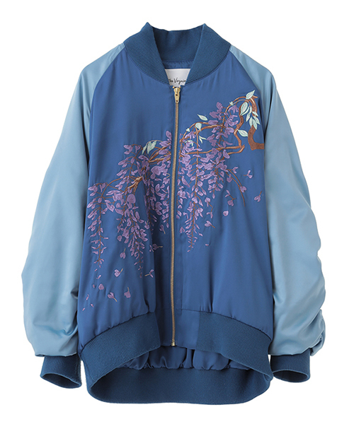 The Virgnia ザ ヴァージニア の 刺繍入りサテンスカジャン スカジャン Wear