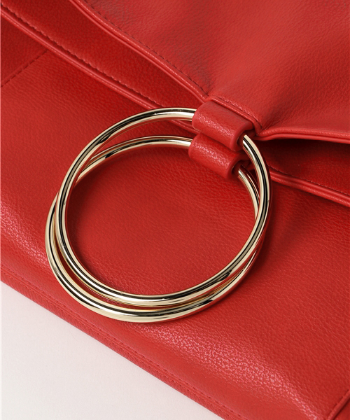 MONICA（モニカ）の「リングクラッチ＆ショルダー（クラッチバッグ・レディース・ホワイト/ブラック/グレー/モカ/ブルー/レッド・FREE）」の8枚目の写真