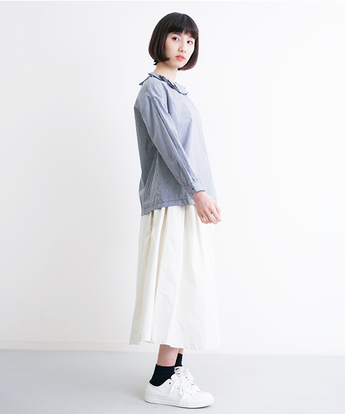 MERLOT（メルロー）の「ふんわりピエロ襟ブラウス5935（シャツ/ブラウス・レディース・ネイビー/ホワイト/ブラック/ライトブルー・FREE）」の10枚目の写真