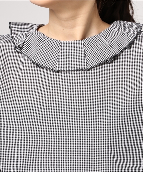 MERLOT（メルロー）の「ふんわりピエロ襟ブラウス5935（シャツ/ブラウス・レディース・ネイビー/ホワイト/ブラック/ライトブルー・FREE）」の8枚目の写真