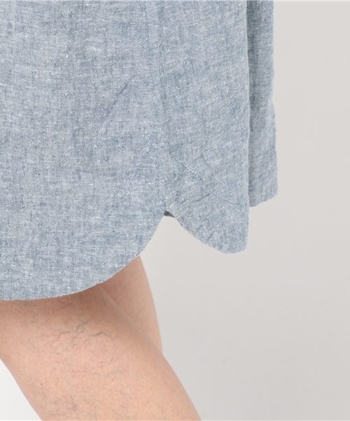 LBC（エルビーシー）の「レーヨン麻3WAY袖ロールアップワンピース（ワンピース・レディース・ホワイト/ブラック/ブルー・MEDIUM/LARGE）」の10枚目の写真