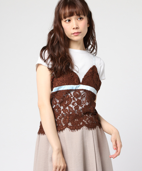 SLY（スライ）の「LACE BRALETTE C/A（キャミソール・レディース・ブラック/ブラウン/イエロー系その他・FREE）」の13枚目の写真