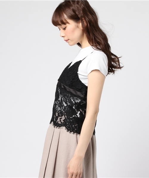 SLY（スライ）の「LACE BRALETTE C/A（キャミソール・レディース・ブラック/ブラウン/イエロー系その他・FREE）」の5枚目の写真