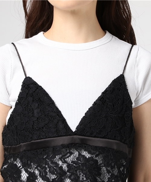 SLY（スライ）の「LACE BRALETTE C/A（キャミソール・レディース・ブラック/ブラウン/イエロー系その他・FREE）」の7枚目の写真