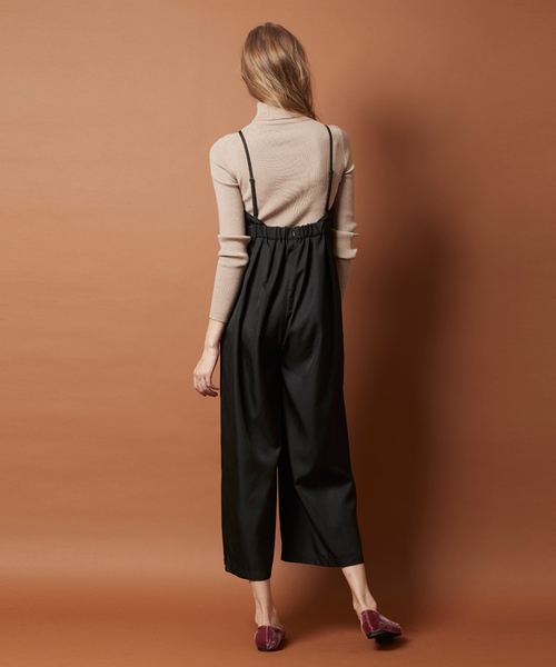 titivate(ティティベイト)の「ハイウエストワイドパンツオールインワン(つなぎ/オールインワン・レディース・ブラック/グレー/キャメル・M)」の7枚目の写真