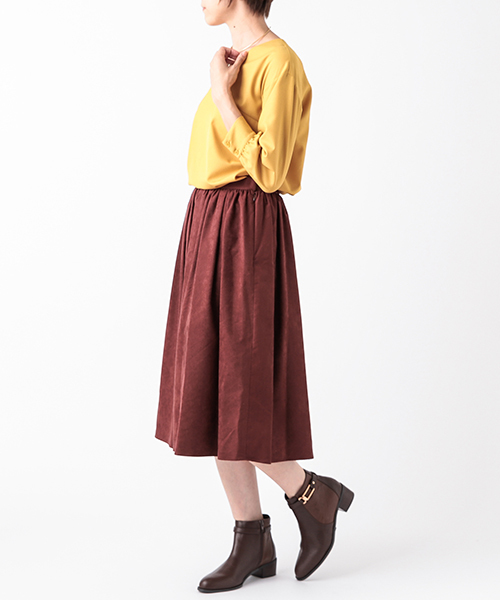 un dix cors（アンディコール）の「ジョーゼットＶネックブラウス（シャツ/ブラウス・レディース・ホワイト/ブラック/カーキ/イエロー/ピンク・ﾌﾘ-）」の14枚目の写真