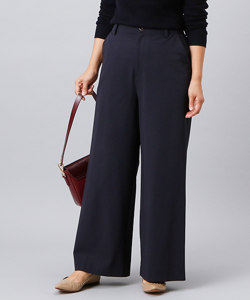 RIVE DROITE（リヴドロワ）の「ドライギャバセミワイドパンツ（その他パンツ・レディース・ベージュ/ネイビー/レンガ・36/38）」の3枚目の写真