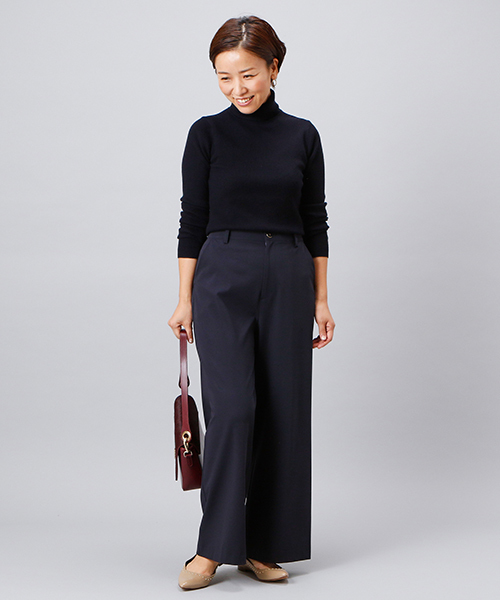 RIVE DROITE（リヴドロワ）の「ドライギャバセミワイドパンツ（その他パンツ・レディース・ベージュ/ネイビー/レンガ・36/38）」の14枚目の写真