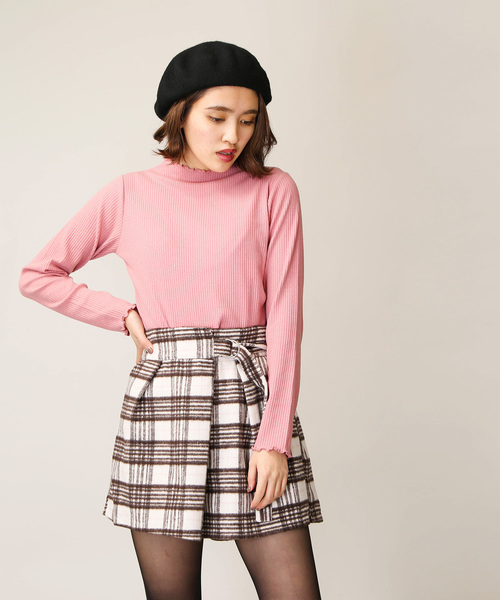 WEGO（ウィゴー）の「WEGO/シャギーチェックラップキュロット（その他パンツ・レディース・ベージュ系その他2/ホワイト系その他2・FREE）」の13枚目の写真