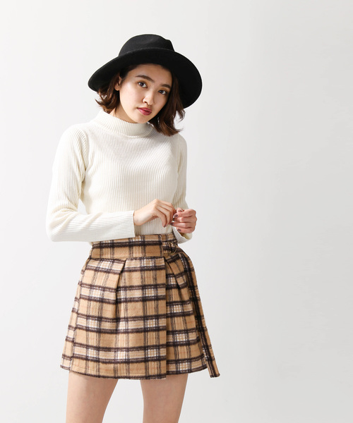 WEGO（ウィゴー）の「WEGO/シャギーチェックラップキュロット（その他パンツ・レディース・ベージュ系その他2/ホワイト系その他2・FREE）」の11枚目の写真