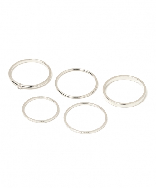 GLOBAL WORK（グローバルワーク）の「10セットリング/777997（リング・レディース・ライトグレー/ライトイエロー/イエロー系その他/ブルー・FREE）」の5枚目の写真