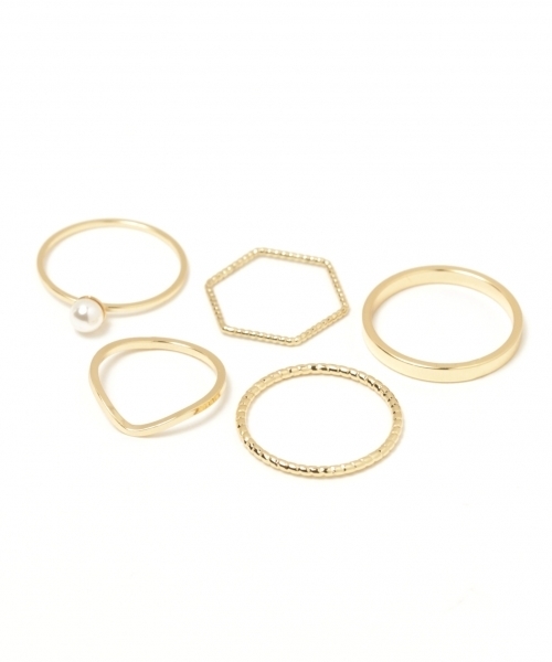 GLOBAL WORK（グローバルワーク）の「10セットリング/777997（リング・レディース・ライトグレー/ライトイエロー/イエロー系その他/ブルー・FREE）」の7枚目の写真