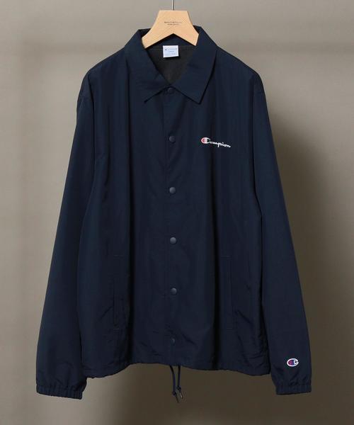 Champion(チャンピオン)の「【別注】 <CHAMPION(チャンピオン)> COACH JACKET/コーチジャケット ◆(ナイロンジャケット・メンズ・ブラック/ネイビー/ベージュ・LARGE/SMALL/MEDIUM)」の1枚目の写真