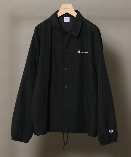 Champion(チャンピオン)の「【別注】 <CHAMPION(チャンピオン)> COACH JACKET/コーチジャケット ◆(ナイロンジャケット・メンズ・ブラック/ネイビー/ベージュ・LARGE/SMALL/MEDIUM)」の18枚目の写真