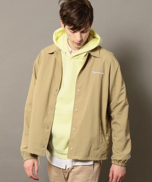 Champion(チャンピオン)の「【別注】 <CHAMPION(チャンピオン)> COACH JACKET/コーチジャケット ◆(ナイロンジャケット・メンズ・ブラック/ネイビー/ベージュ・LARGE/SMALL/MEDIUM)」の19枚目の写真
