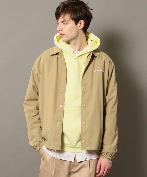 Champion(チャンピオン)の「【別注】 <CHAMPION(チャンピオン)> COACH JACKET/コーチジャケット ◆(ナイロンジャケット・メンズ・ブラック/ネイビー/ベージュ・LARGE/SMALL/MEDIUM)」の20枚目の写真