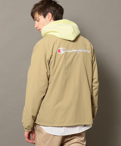 Champion(チャンピオン)の「【別注】 <CHAMPION(チャンピオン)> COACH JACKET/コーチジャケット ◆(ナイロンジャケット・メンズ・ブラック/ネイビー/ベージュ・LARGE/SMALL/MEDIUM)」の22枚目の写真