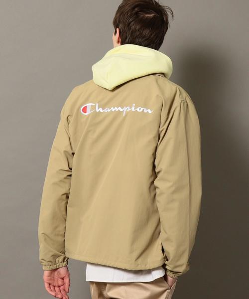 Champion(チャンピオン)の「【別注】 <CHAMPION(チャンピオン)> COACH JACKET/コーチジャケット ◆(ナイロンジャケット・メンズ・ブラック/ネイビー/ベージュ・LARGE/SMALL/MEDIUM)」の11枚目の写真
