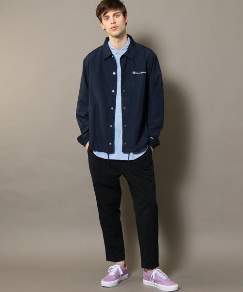 Champion(チャンピオン)の「【別注】 <CHAMPION(チャンピオン)> COACH JACKET/コーチジャケット ◆(ナイロンジャケット・メンズ・ブラック/ネイビー/ベージュ・LARGE/SMALL/MEDIUM)」の10枚目の写真