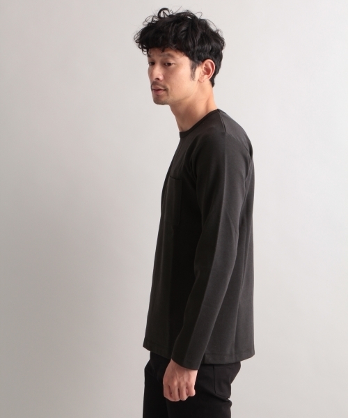 BLISS POINT（ブリスポイント）の「シルケットポンチクルー長袖/780368（Tシャツ/カットソー・メンズ・ブラック/ホワイト/グレー・MEDIUM/LARGE）」の12枚目の写真