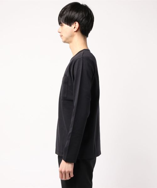 BLISS POINT（ブリスポイント）の「シルケットポンチクルー長袖/780368（Tシャツ/カットソー・メンズ・ブラック/ホワイト/グレー・MEDIUM/LARGE）」の4枚目の写真