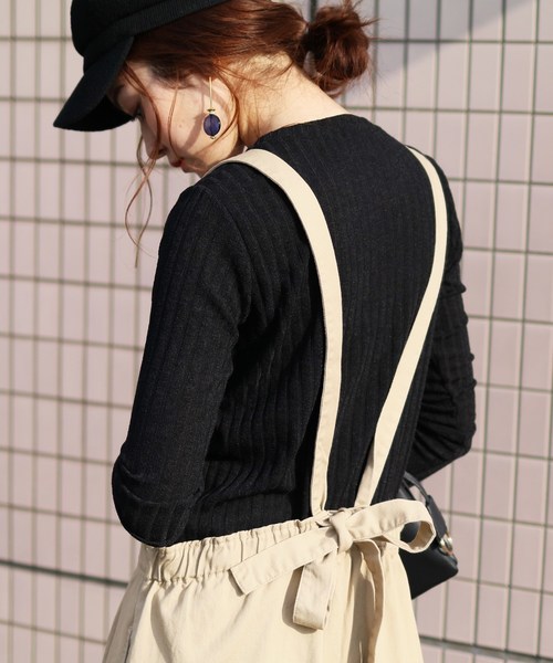 reca（レカ）の「【プチプラ】ふんわりやわらかリブ　春ニットソー（Tシャツ/カットソー・レディース・アイボリー/ブラック/グレー/パープル・FREE）」の17枚目の写真