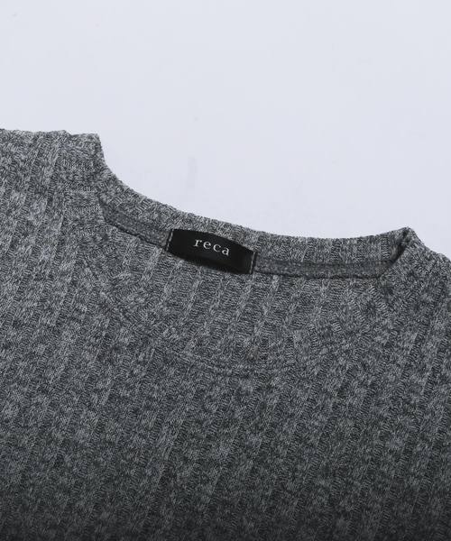 reca（レカ）の「【プチプラ】ふんわりやわらかリブ　春ニットソー（Tシャツ/カットソー・レディース・アイボリー/ブラック/グレー/パープル・FREE）」の22枚目の写真