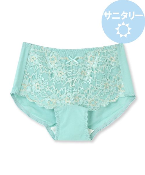 fran de lingerie(フランデランジェリー)の「fran SanitaryShorts サニタリーショーツ ヒップハング <ウィング対応>(ショーツ・レディース・ピンク/ネイビー/サックスブルー/クリアブラック/ミント/ブラック/サーモンピンク/ダークブルー/シルバーグレー・L/M/3L/S/LL)」の6枚目の写真