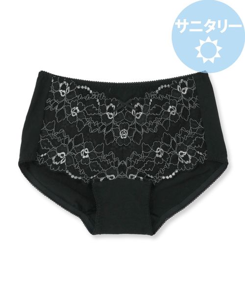 fran de lingerie(フランデランジェリー)の「fran SanitaryShorts サニタリーショーツ ヒップハング <ウィング対応>(ショーツ・レディース・ピンク/ネイビー/サックスブルー/クリアブラック/ミント/ブラック/サーモンピンク/ダークブルー/シルバーグレー・L/M/3L/S/LL)」の3枚目の写真