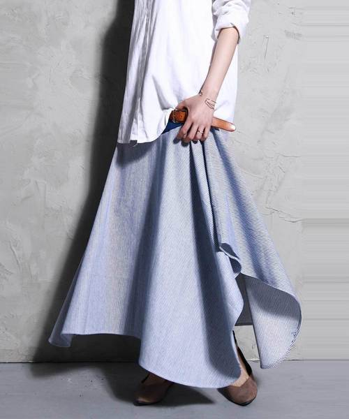 alice auaa ストライプ変形スカート CATEGORY skirt | alice auaa WEB SHOP