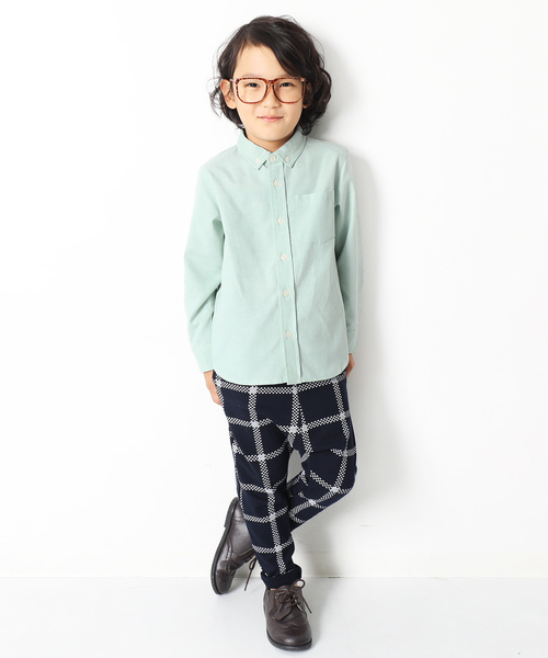 devirock（デビロック）の「ベーシックオックスフォードシャツ フォーマル（シャツ/ブラウス・キッズ・ピンク/ミント/ホワイト/ブルー・110cm/100cm/120cm/130cm/140cm/150cm/160cm）」の16枚目の写真