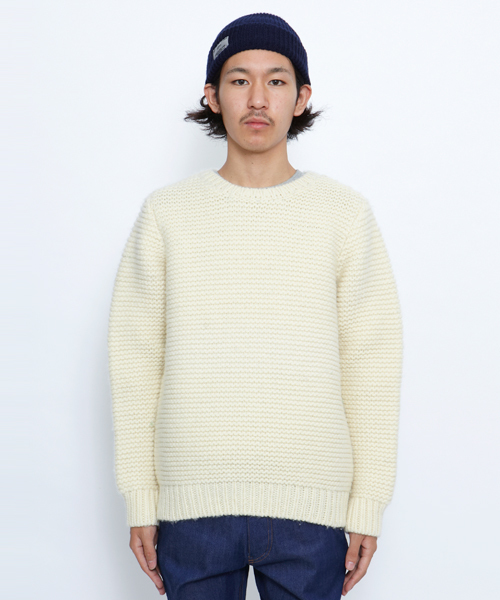 SILAS（サイラス）の「WL CREW KNIT（ニット/セーター・メンズ・ホワイト/グリーン/ネイビー・1/2/3）」の2枚目の写真