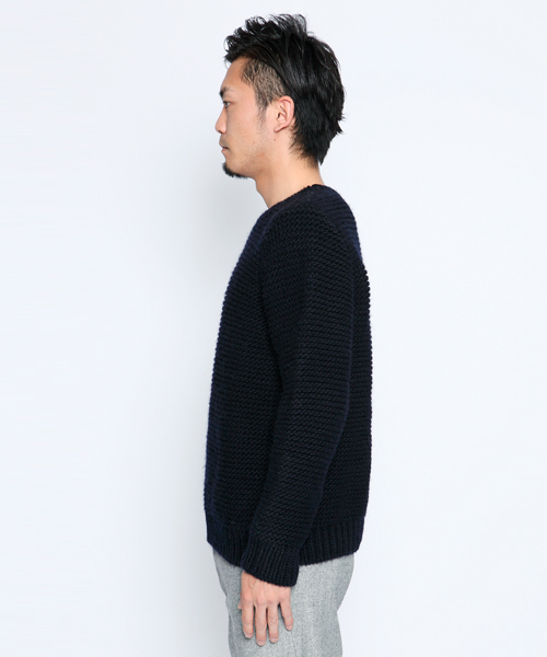 SILAS（サイラス）の「WL CREW KNIT（ニット/セーター・メンズ・ホワイト/グリーン/ネイビー・1/2/3）」の4枚目の写真