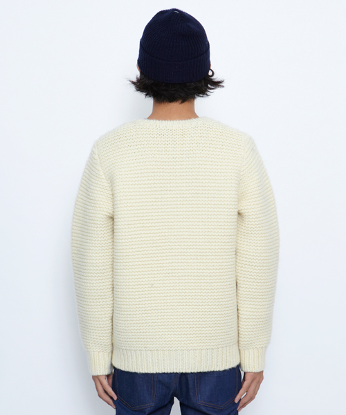 SILAS（サイラス）の「WL CREW KNIT（ニット/セーター・メンズ・ホワイト/グリーン/ネイビー・1/2/3）」の6枚目の写真