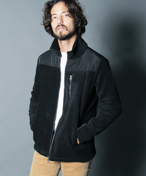 Magine(マージン)の「【Magine】FLEECE SWITCHING NYLON STAND JKT スタンドジャケット/1834-65(ブルゾン・メンズ・ブラック/ベージュ/グレー・44/46/48)」の17枚目の写真