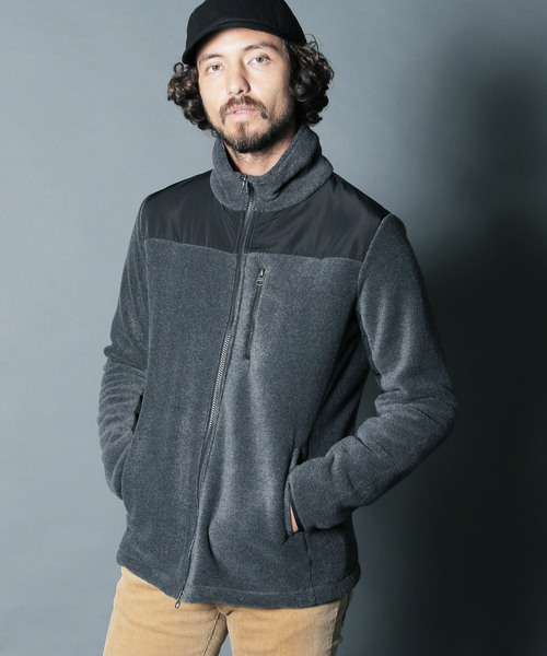 Magine(マージン)の「【Magine】FLEECE SWITCHING NYLON STAND JKT スタンドジャケット/1834-65(ブルゾン・メンズ・ブラック/ベージュ/グレー・44/46/48)」の15枚目の写真