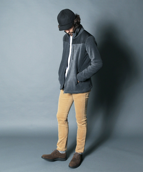 Magine(マージン)の「【Magine】FLEECE SWITCHING NYLON STAND JKT スタンドジャケット/1834-65(ブルゾン・メンズ・ブラック/ベージュ/グレー・44/46/48)」の13枚目の写真