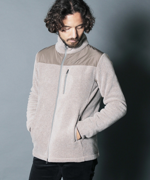Magine(マージン)の「【Magine】FLEECE SWITCHING NYLON STAND JKT スタンドジャケット/1834-65(ブルゾン・メンズ・ブラック/ベージュ/グレー・44/46/48)」の12枚目の写真