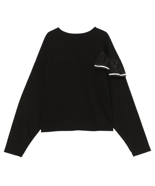 Candy Stripper（キャンディストリッパー）の「RANDOM FRILL DECORATED トップス（Tシャツ/カットソー・レディース・ネイビー/ブラック/チャコールグレー・2）」の5枚目の写真