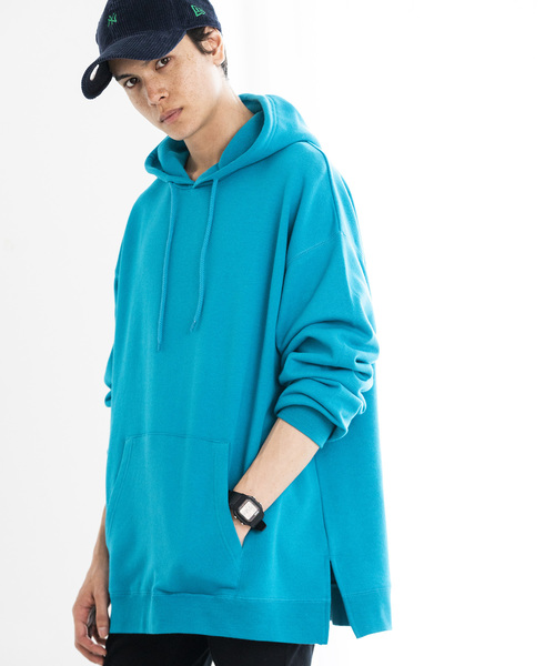 WEGO（ウィゴー）の「WEGO/サイドスリットカラー起毛プルパーカー（パーカー・メンズ・ホワイト/ブラック/ダークグリーン/ブラウン/レッド/イエロー系その他/イエロー/ライトパープル/ブルー系その他/ライトピンク/杢グレー/オレンジ系その他・SMALL/MEDIUM/LARGE/X-SMALL）」の6枚目の写真