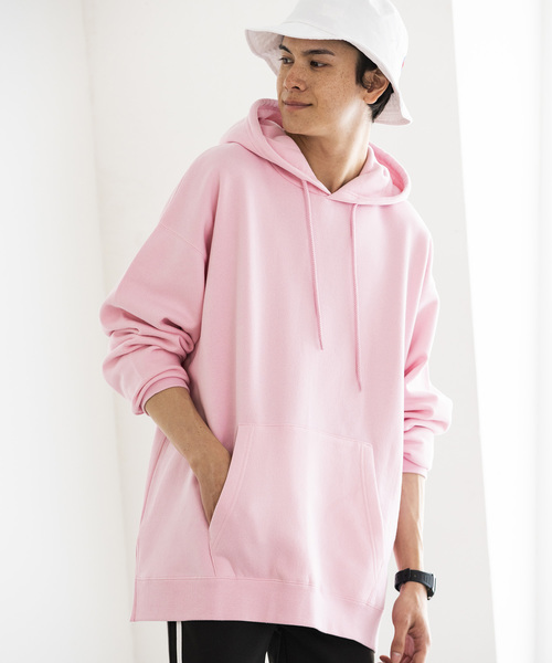 WEGO（ウィゴー）の「WEGO/サイドスリットカラー起毛プルパーカー（パーカー・メンズ・ホワイト/ブラック/ダークグリーン/ブラウン/レッド/イエロー系その他/イエロー/ライトパープル/ブルー系その他/ライトピンク/杢グレー/オレンジ系その他・SMALL/MEDIUM/LARGE/X-SMALL）」の10枚目の写真