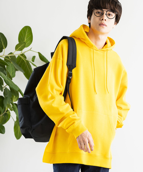 WEGO（ウィゴー）の「WEGO/サイドスリットカラー起毛プルパーカー（パーカー・メンズ・ホワイト/ブラック/ダークグリーン/ブラウン/レッド/イエロー系その他/イエロー/ライトパープル/ブルー系その他/ライトピンク/杢グレー/オレンジ系その他・SMALL/MEDIUM/LARGE/X-SMALL）」の8枚目の写真