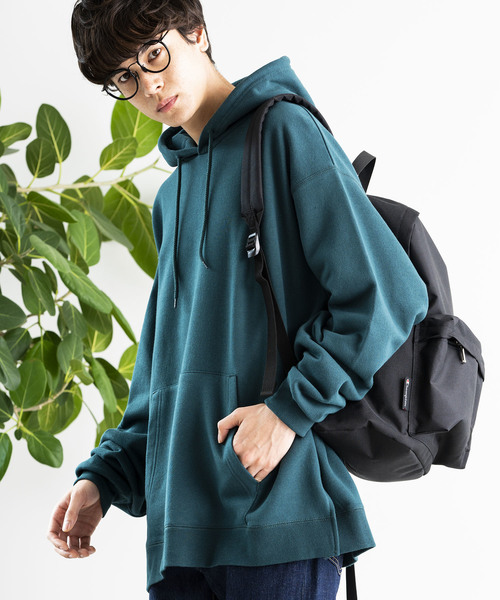 WEGO（ウィゴー）の「WEGO/サイドスリットカラー起毛プルパーカー（パーカー・メンズ・ホワイト/ブラック/ダークグリーン/ブラウン/レッド/イエロー系その他/イエロー/ライトパープル/ブルー系その他/ライトピンク/杢グレー/オレンジ系その他・SMALL/MEDIUM/LARGE/X-SMALL）」の5枚目の写真