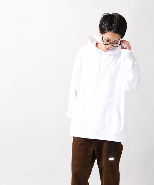 WEGO（ウィゴー）の「WEGO/サイドスリットカラー起毛プルパーカー（パーカー・メンズ・ホワイト/ブラック/ダークグリーン/ブラウン/レッド/イエロー系その他/イエロー/ライトパープル/ブルー系その他/ライトピンク/杢グレー/オレンジ系その他・SMALL/MEDIUM/LARGE/X-SMALL）」の18枚目の写真