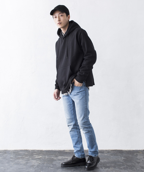 WEGO（ウィゴー）の「WEGO/サイドスリットカラー起毛プルパーカー（パーカー・メンズ・ホワイト/ブラック/ダークグリーン/ブラウン/レッド/イエロー系その他/イエロー/ライトパープル/ブルー系その他/ライトピンク/杢グレー/オレンジ系その他・SMALL/MEDIUM/LARGE/X-SMALL）」の21枚目の写真