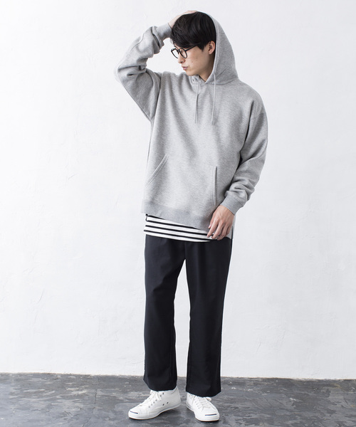 WEGO（ウィゴー）の「WEGO/サイドスリットカラー起毛プルパーカー（パーカー・メンズ・ホワイト/ブラック/ダークグリーン/ブラウン/レッド/イエロー系その他/イエロー/ライトパープル/ブルー系その他/ライトピンク/杢グレー/オレンジ系その他・SMALL/MEDIUM/LARGE/X-SMALL）」の15枚目の写真