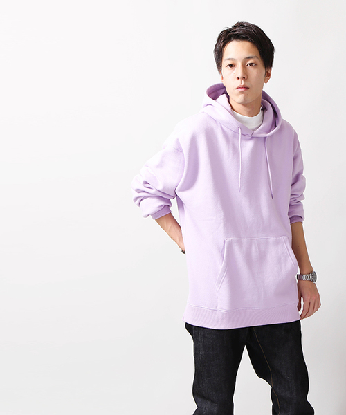 WEGO（ウィゴー）の「WEGO/サイドスリットカラー起毛プルパーカー（パーカー・メンズ・ホワイト/ブラック/ダークグリーン/ブラウン/レッド/イエロー系その他/イエロー/ライトパープル/ブルー系その他/ライトピンク/杢グレー/オレンジ系その他・SMALL/MEDIUM/LARGE/X-SMALL）」の22枚目の写真