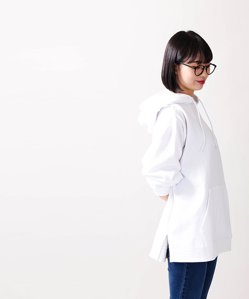 WEGO（ウィゴー）の「WEGO/サイドスリットカラー起毛プルパーカー（パーカー・メンズ・ホワイト/ブラック/ダークグリーン/ブラウン/レッド/イエロー系その他/イエロー/ライトパープル/ブルー系その他/ライトピンク/杢グレー/オレンジ系その他・SMALL/MEDIUM/LARGE/X-SMALL）」の20枚目の写真