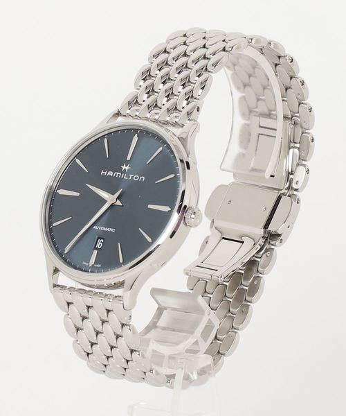 HAMILTON（ハミルトン）の「HAMILTON [ハミルトン] 腕時計 Jazzmaster （ジャズマスター） Thinline オート 自動巻き 40MM ステンレススチール ブレスレット ブルー×シルバー（アナログ腕時計・メンズ・スカイブルー・FREE）」の3枚目の写真